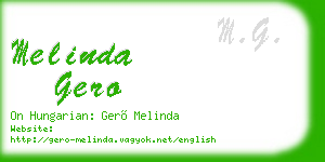melinda gero business card